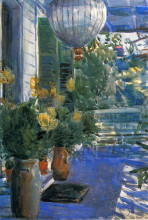 Картина "veranda of the old house" художника "гассам чайльд"