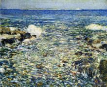 Картина "surf, isles of shoals" художника "гассам чайльд"