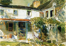 Копия картины "back of the old house" художника "гассам чайльд"
