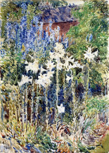Репродукция картины "flower garden" художника "гассам чайльд"