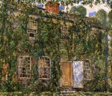Репродукция картины "home sweet home cottage, east hampton" художника "гассам чайльд"