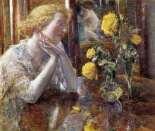 Картина "marechal niel roses" художника "гассам чайльд"