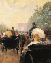 Картина "carriage parade" художника "гассам чайльд"