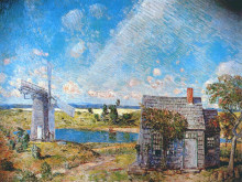 Копия картины "old long island landscape" художника "гассам чайльд"