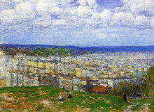 Картина "view of new york from the top of fort george" художника "гассам чайльд"
