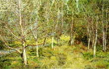 Репродукция картины "spring woods" художника "гассам чайльд"