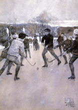 Картина "skating" художника "гассам чайльд"