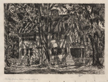 Копия картины "the lion gardiner house, east hampton" художника "гассам чайльд"