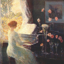 Картина "the sonata" художника "гассам чайльд"