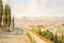 Картина "view of florence from san miniato" художника "гассам чайльд"