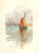 Копия картины "woodboats and dogana" художника "гассам чайльд"