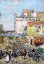 Картина "marche, st. pierre, montmartre" художника "гассам чайльд"