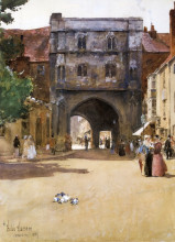 Копия картины "gateway at canterbury" художника "гассам чайльд"