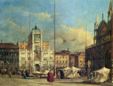 Репродукция картины "piazza san marco, venice" художника "гварди франческо"