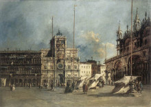 Копия картины "the torre del orologio" художника "гварди франческо"