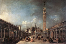 Репродукция картины "piazza san marco" художника "гварди франческо"