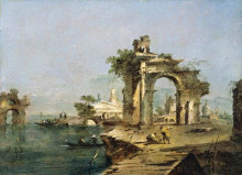 Картина "venetian capriccio" художника "гварди франческо"