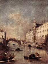Репродукция картины "venice, il rio dei mendicanti" художника "гварди франческо"