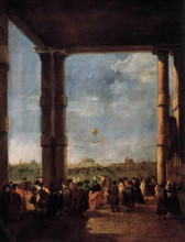 Копия картины "hot air balloon rising" художника "гварди франческо"