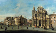Репродукция картины "church of santa-maria zobenigo" художника "гварди франческо"