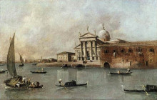 Картина "venice: a view of the church of san giorgio maggiore seen from the giudecca" художника "гварди франческо"