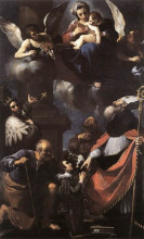 Картина "a donor presented to the virgin" художника "гверчино"
