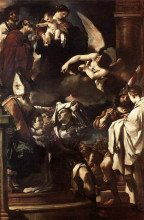 Репродукция картины "st william of aquitaine receiving the cowl" художника "гверчино"