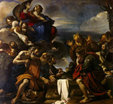 Картина "assumption of the virgin" художника "гверчино"