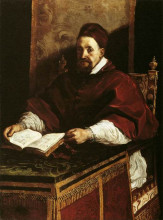 Репродукция картины "портрет папы римского григория xv" художника "гверчино"
