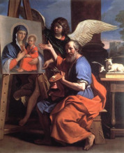 Копия картины "st luke displaying a painting of the virgin" художника "гверчино"