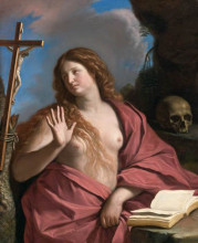 Копия картины "the penitent magdalene" художника "гверчино"