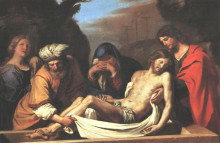 Копия картины "the entombment of christ" художника "гверчино"