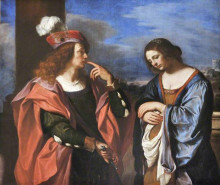 Репродукция картины "absalom and tamar" художника "гверчино"