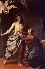 Репродукция картины "apparition of christ to the virgin 1630" художника "гверчино"