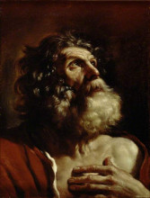 Копия картины "head of an old man" художника "гверчино"