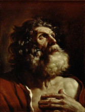 Репродукция картины "head of an old man" художника "гверчино"