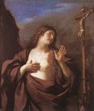 Картина "mary magdalene in penitence" художника "гверчино"