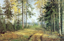 Репродукция картины "the road into the forest" художника "ге николай"