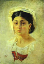 Картина "young italian woman in a folk costume, study" художника "ге николай"