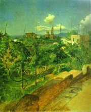 Копия картины "vineyard at vico" художника "ге николай"