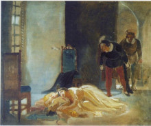 Копия картины "смерть имельды ламбертацци" художника "ге николай"