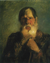 Репродукция картины "старик-крестьянин" художника "ге николай"