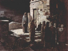 Копия картины "christ and his disciples entered the garden of gethsemane" художника "ге николай"