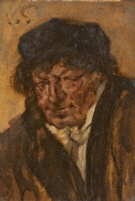 Копия картины "portrait of a man with beret" художника "гебхардт эдуард фон"