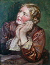 Репродукция картины "portrait of a woman" художника "гебхардт эдуард фон"