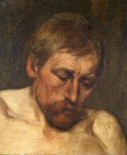 Картина "study of a head" художника "гебхардт эдуард фон"