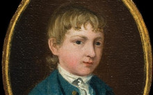 Репродукция картины "the miniature portrait of a young boy (supposed self-portrait)" художника "гейнсборо томас"
