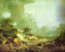 Репродукция картины "landscape with sandpit" художника "гейнсборо томас"