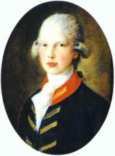 Репродукция картины "portrait of prince edward, later duke of kent" художника "гейнсборо томас"