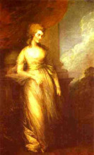 Репродукция картины "georgiana, duchess of devonshire" художника "гейнсборо томас"